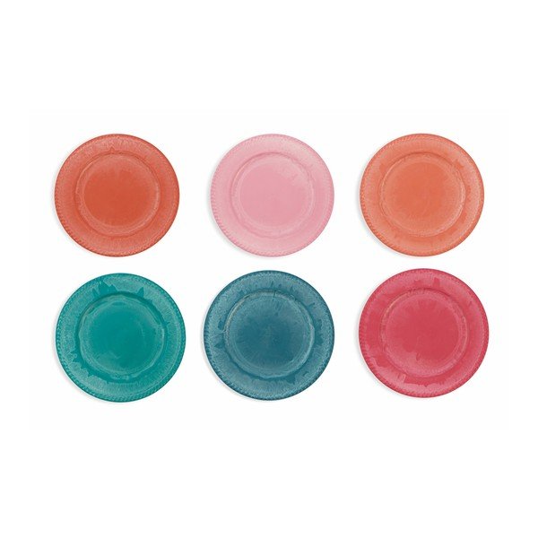 Sada 6 barevných talířů Villa d'Este Maraja, ø 33 cm