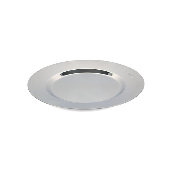 Piatto da portata argentato in acciaio inox ø 30 cm Oryn – S|P Collection