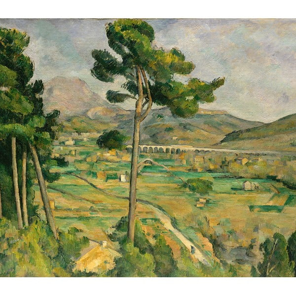 Riproduzione di Paul Cézanne - Mont Sainte, 80 x 70 cm Paul Cezanne - Mont Sainte-Victoire and the Viaduct of the Arc River Valley - Fedkolor