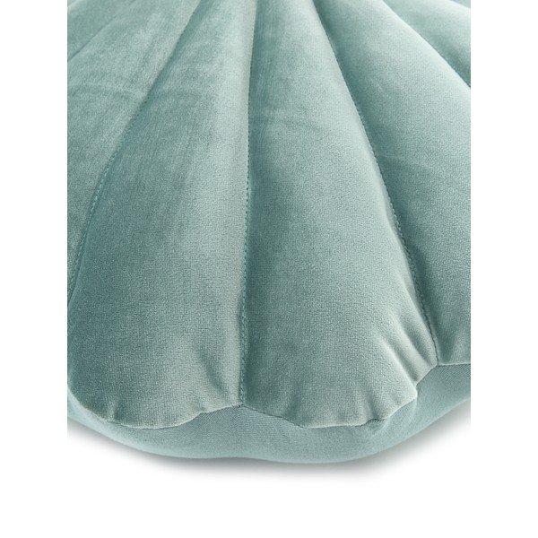 Federa decorativa in velluto verde , 27 x 32 cm Shell - Westwing Collection-image-4