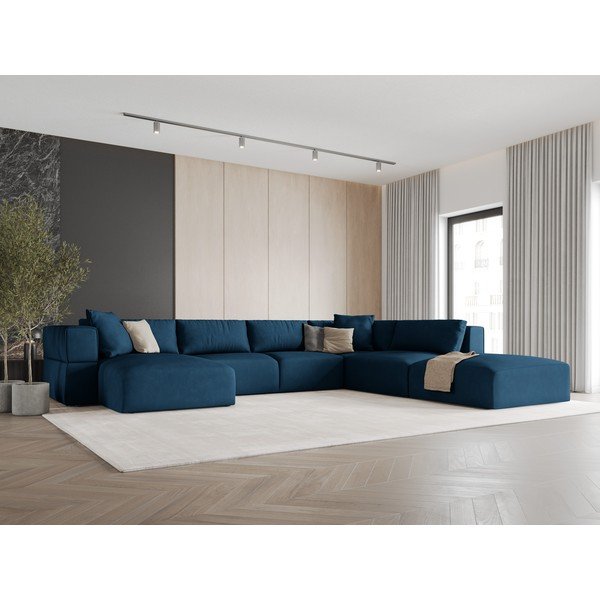 Angolo blu Divano a U, angolo destro Esther - Milo Casa-image-1