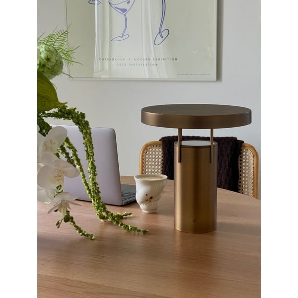 Lampada da tavolo dimmerabile a LED in bronzo con paralume in metallo (altezza 28 cm) BringMe - Hübsch-image-1