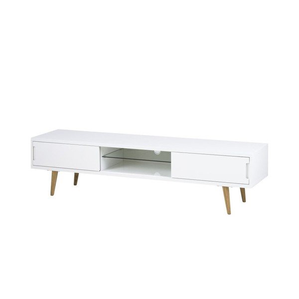 Bílý TV stolek Actona Elise, 180 x 46 cm
