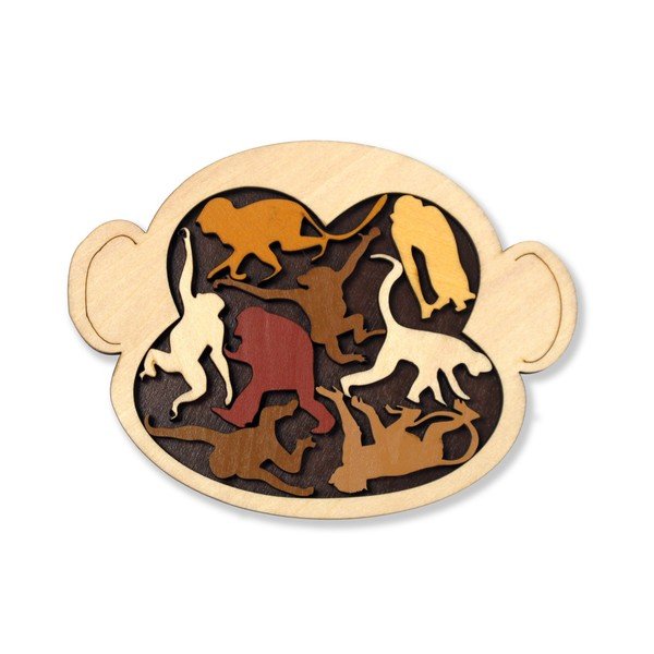 Puzzle in legno Monkey Madness - RecentToys