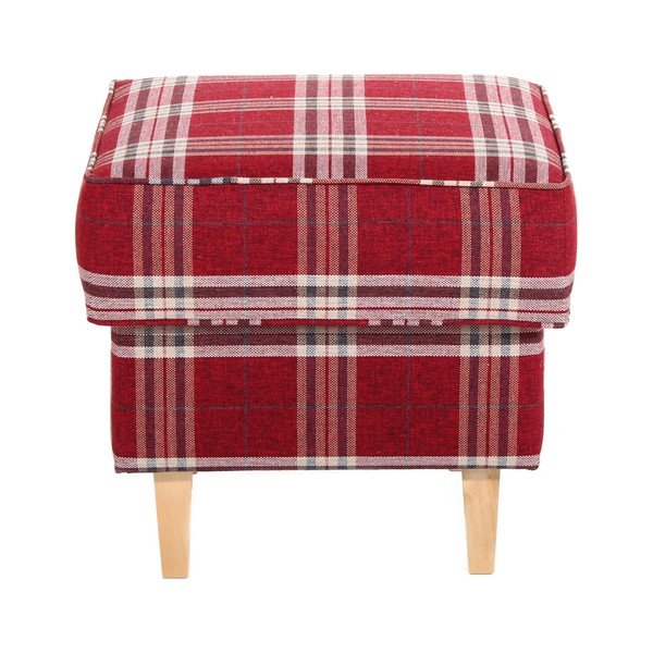 Pouf a scacchi rossi Lorris - Max Winzer