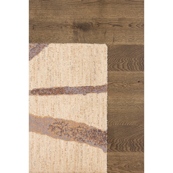 Tappeto in lana beige 100x180 cm Sticks - Agnella-image-3