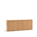 Credenza di colore naturale 197x80x40 cm Wally – Teulat