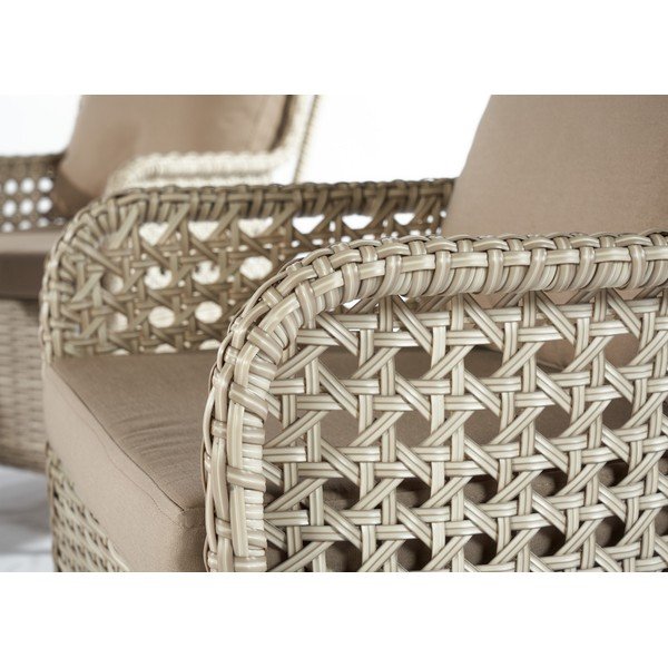 Set da giardino in rattan artificiale beige per 4 persone Cenova - Floriane Garden-image-1