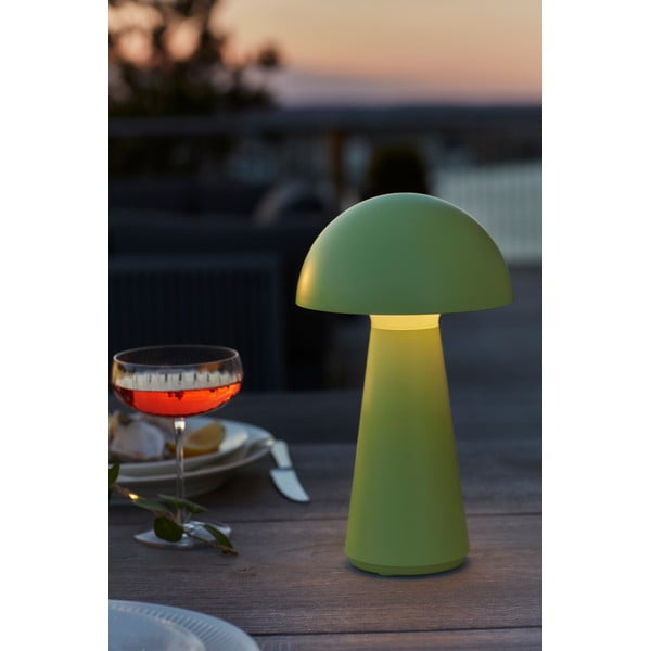 Lampada da tavolo LED verde con telecomando (altezza totale 28 cm) Sam – Sirius-image-1