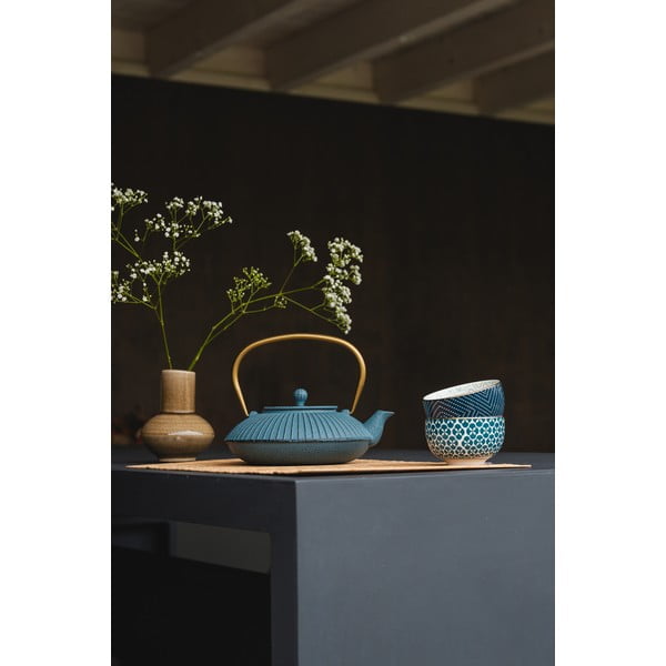 Teiera in ghisa blu 1,1 l Linhai - Bredemeijer-image-3