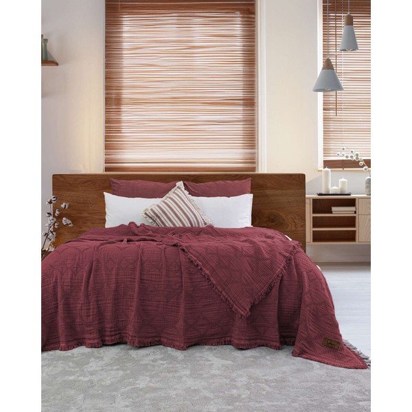 Copriletto burgundy 260x240 cm Oscar  – Mijolnir