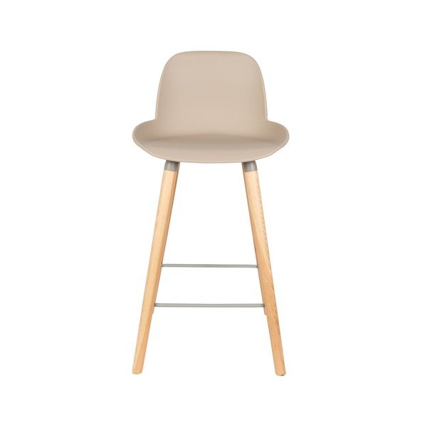 Set di 2 sgabelli da bar beige e grigio, altezza seduta 65 cm Albert Kuip - Zuiver-image-2