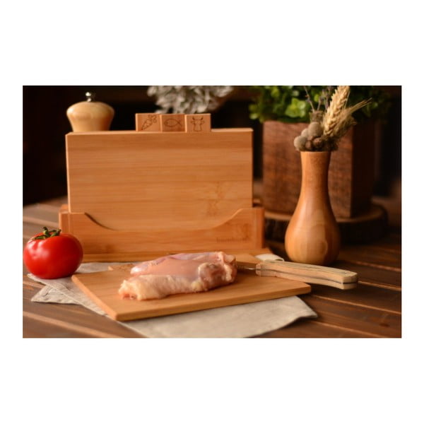 Set di 4 taglieri in bambù con supporto Tapenade Tapenade Mini - Bambum-image-2