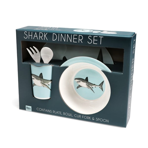 Set da pranzo per bambini 5 pz Sharks – Rex London-image-2
