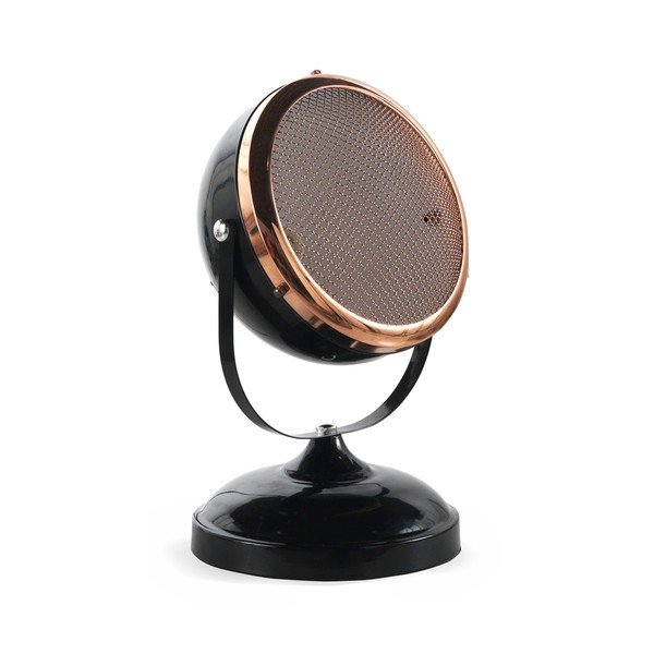 Černá stolní lampa s detaily v měděné barvě Geese Mic