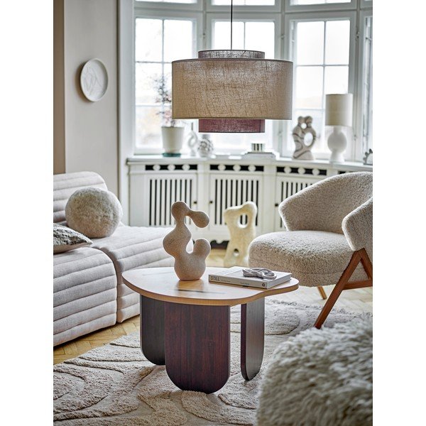 Poltrona beige con rivestimento in ciniglia Camino – Bloomingville-image-2