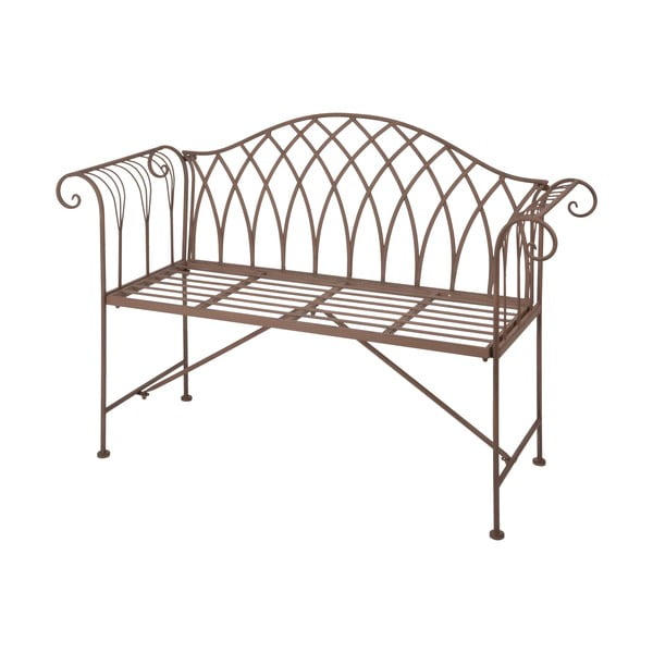 Panchina da giardino in metallo marrone - Esschert Design-image-2