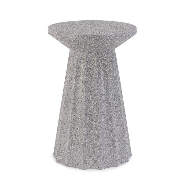 Tavolino da salotto rotondo grigio in acciaio ø 30 cm Adelya – Yes Everyday