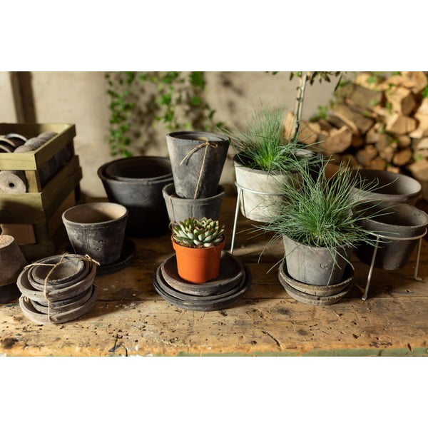 Piattini per vasi in set di 3 pezzi in terracotta ø 10 cm - Esschert Design-image-2