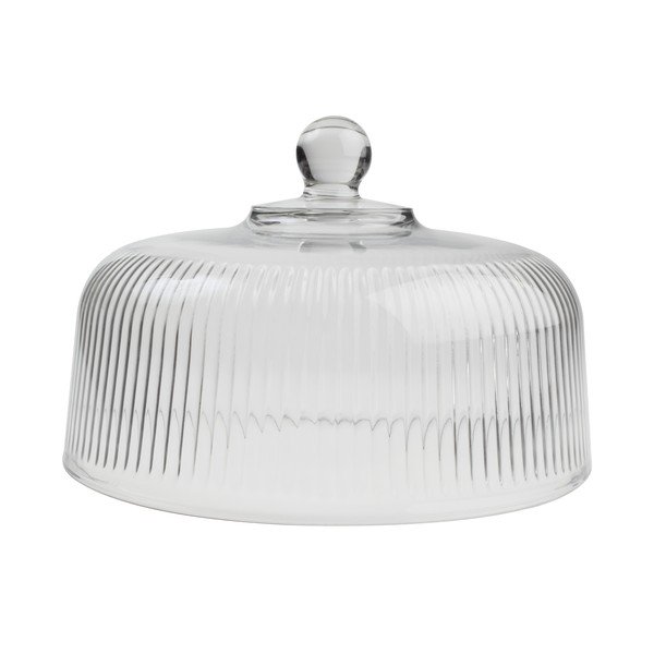 Skleněný poklop T&G Woodware Ribbed, 17 cm