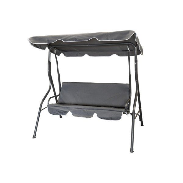 Dondolo da giardino in metallo grigio scuro Panama - Happy Green