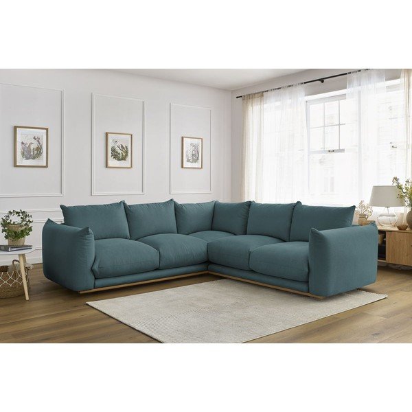 Divano angolare blu Ernest – Bobochic Paris-image-1