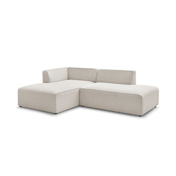 Divano angolare componibile beige (penisola a sinistra/a L) Megeve – Bobochic Paris