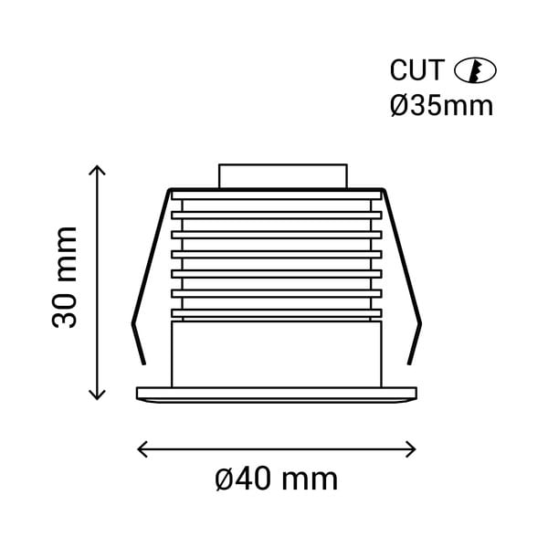 Faretto LED bianco e nero ø 4 cm - SULION-image-3