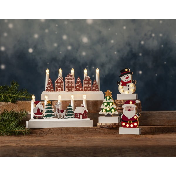 Decorazione luminosa bianco-verde con motivo natalizio Freddy - Star Trading-image-3