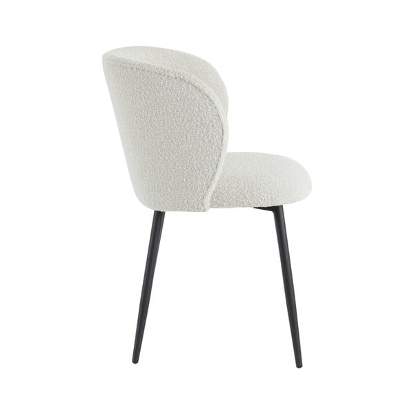 Sedia da pranzo bianca in imbottito Elyna – Light & Living-image-2