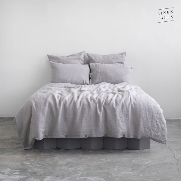 Biancheria da letto grigia 200x200 cm Light Grey - Linen Tales