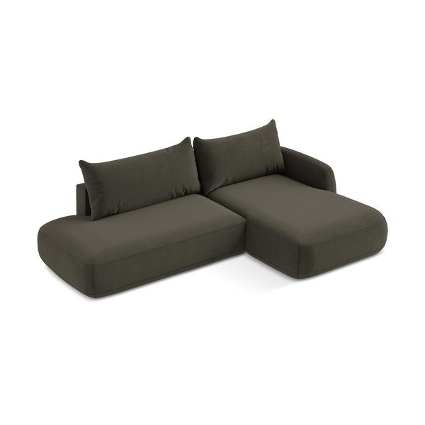 Divano angolare marrone allungabile (con penisola a destra/con chaise lounge) Hale – Makamii-image-2