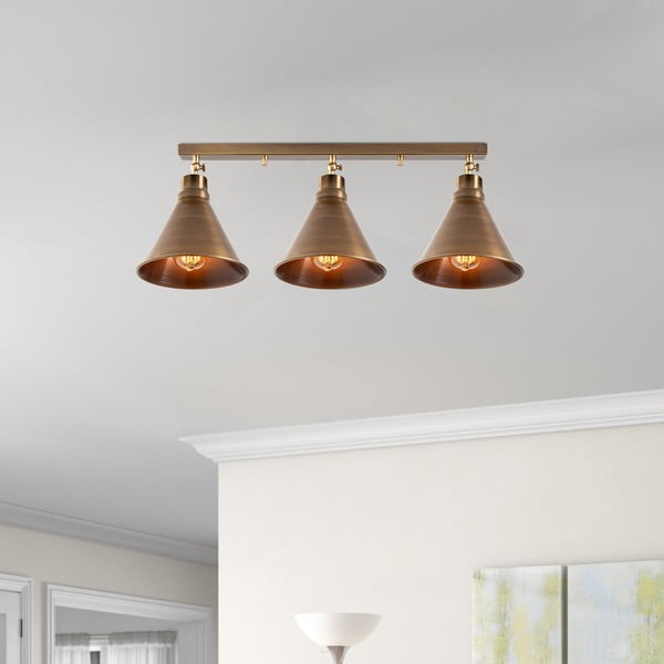 Plafoniera color bronzo con paralume in metallo ø 20 cm Tramino – Opviq lights-image-1