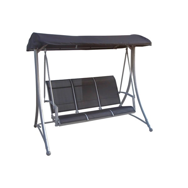 Dondolo da giardino in metallo nero e grigio Hollywood - Rojaplast
