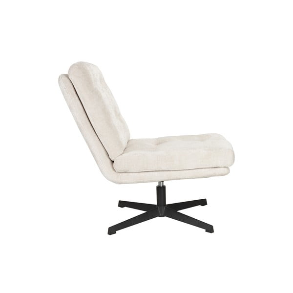 Poltrona color crema girevole Kai – White Label-image-2