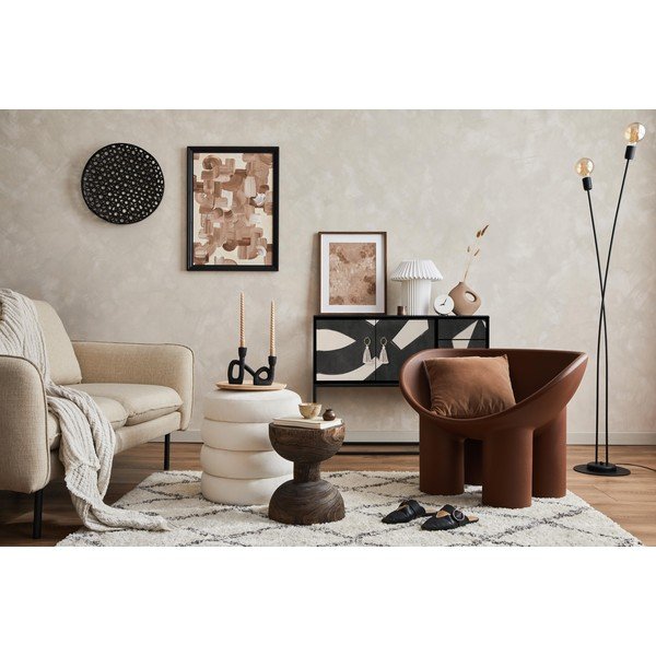 Cassettiera bassa nera e beige 113x92 cm Freya - Really Nice Things-image-4