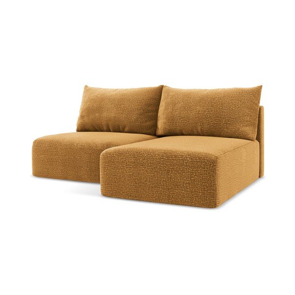 Divano angolare arancione allungabile/con contenitore (con penisola a destra) Kalena – Makamii-image-2