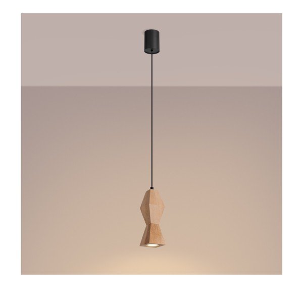 Lampadario di colore naturale in faggio massiccio ø 8 cm Cubo – Sollux-image-4