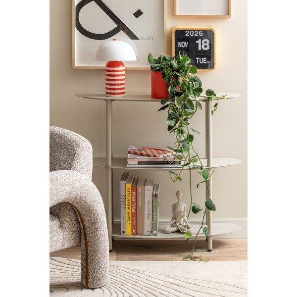 Scaffale grigio in metallo 90x82x28 cm Riqueza – Leitmotiv-image-4