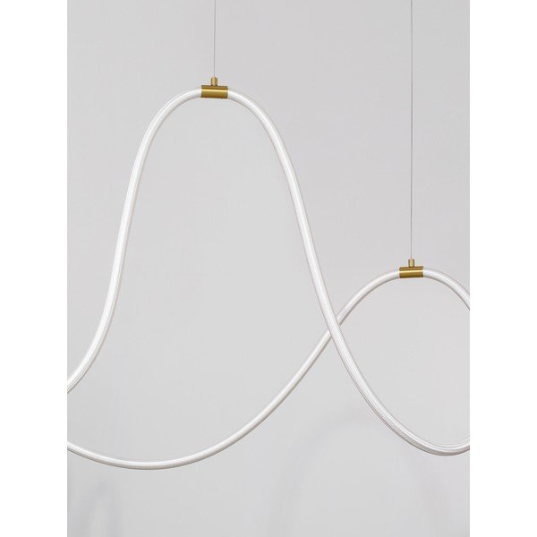 Lampadario LED dorato in acciaio con intensità regolabile Cerelia – Nova Luce-image-2