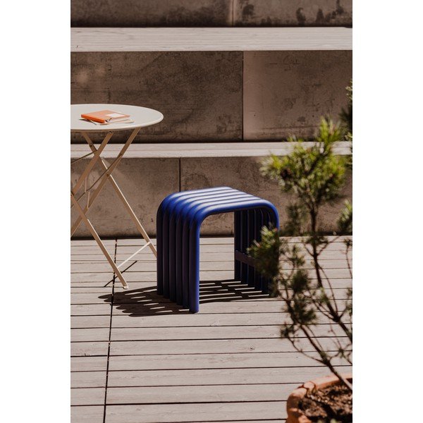 Sedia da esterno blu in metallo Nokk – noo.ma-image-1