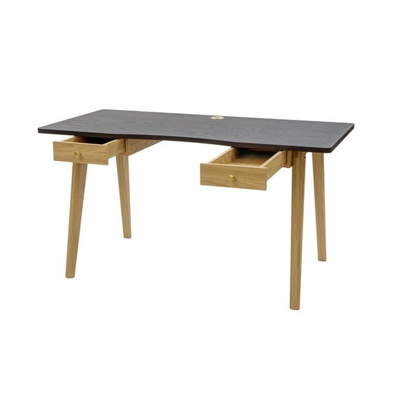 Scrivania con effetto rovere 70x140 cm Nice – Woodman-image-3