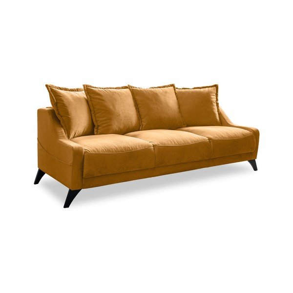 Divano in velluto giallo senape Royal Rose - Miuform