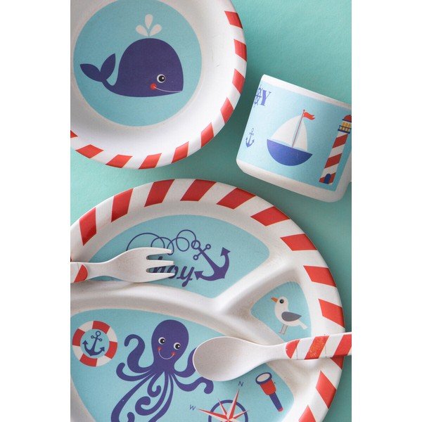 Set da pranzo per bambini in bambù 5 pz Eden – Premier Housewares-image-2