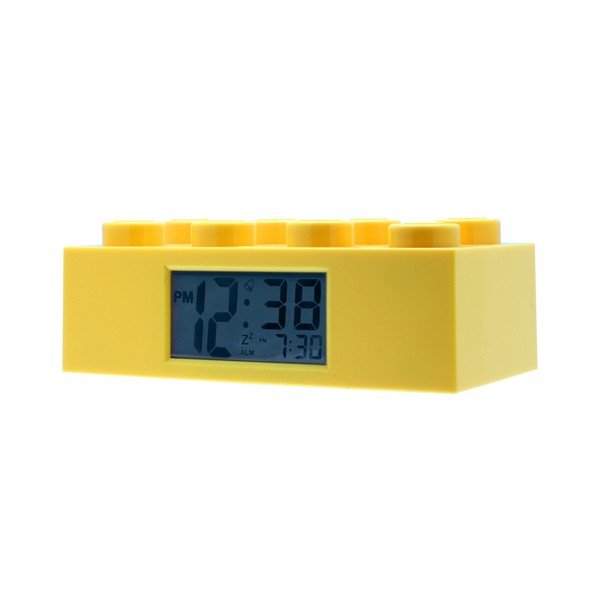 Žluté hodiny s budíkem LEGO® Brick-image-1