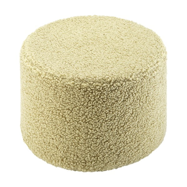 Pouf per bambini verde con rivestimento in bouclé – Wigiwama