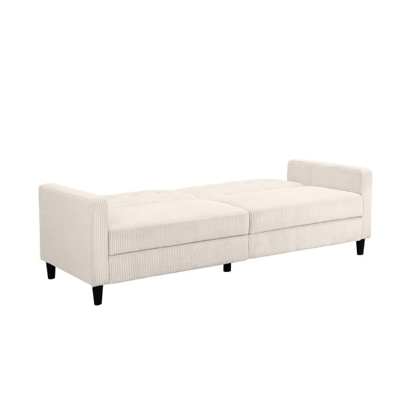 Divano letto in velluto a coste bianco 82 cm Hartford - Støraa-image-3