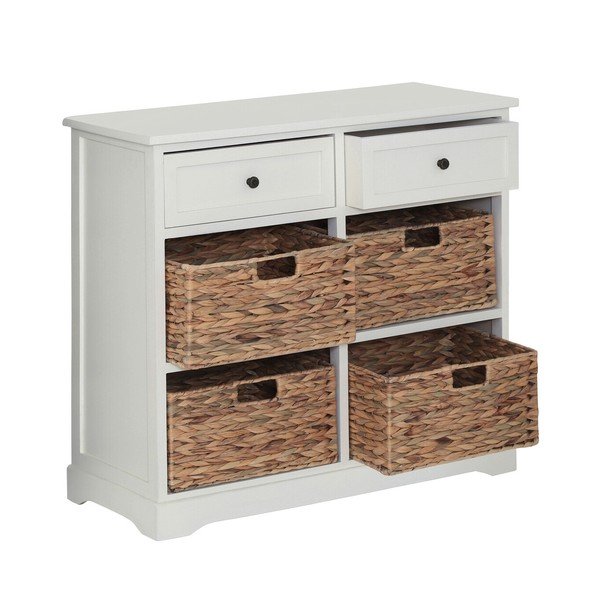 Credenza avorio in legno di paulownia massiccio 76x70x33 cm Vermont – Premier Housewares