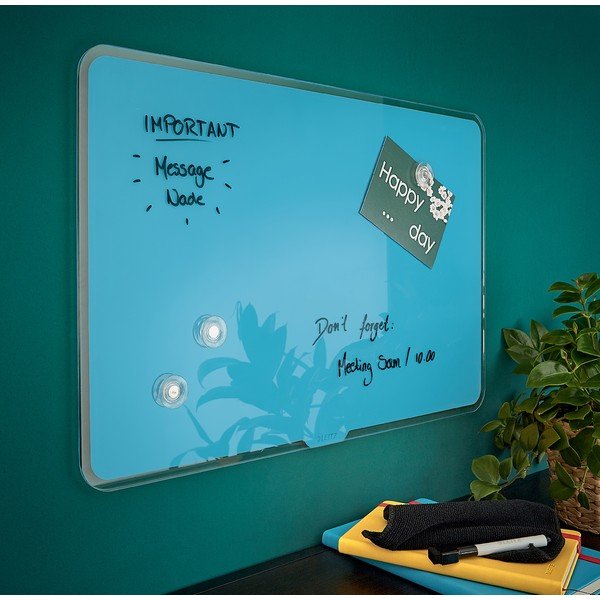 Lavagna magnetica in vetro blu, 60 x 40 cm Cosy - Leitz-image-3