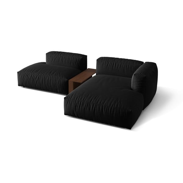 Divano angolare modulare nero (angolo destro) Martina - Micadoni Home-image-3